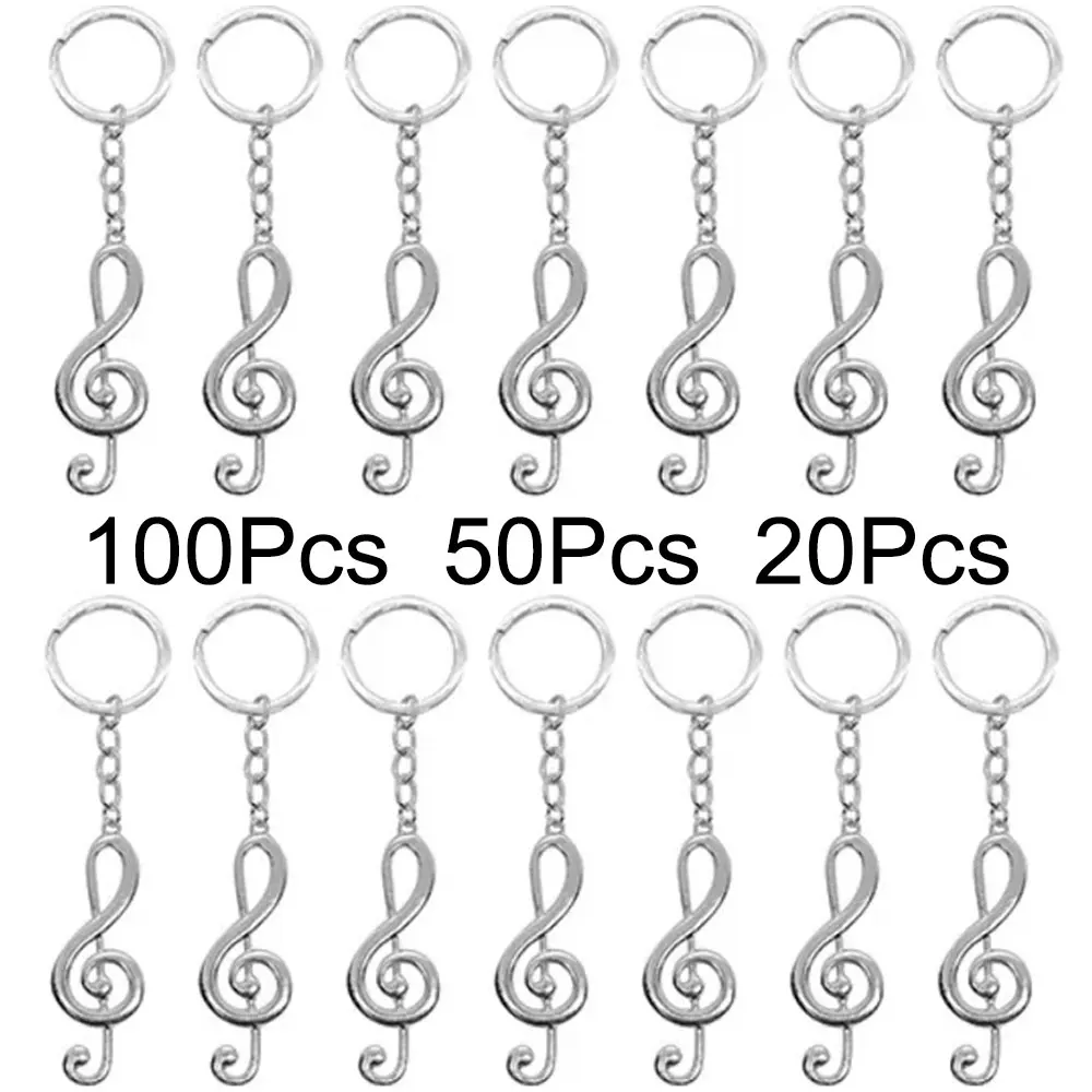 

Wholesale 100 50 20Pcs Musical Music Symbol Key Rings Key Keyrings Keychains G Clef Music Metal Keychain