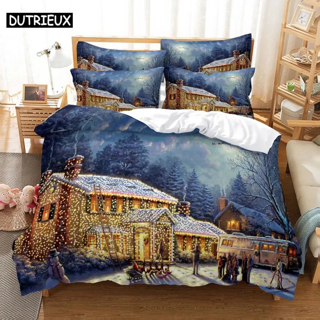 

Snow Scene Bedding Set Duvet Cover Set 3d Bedding Digital Printing Bed Linen Queen Size Bedding Set Fashion Design