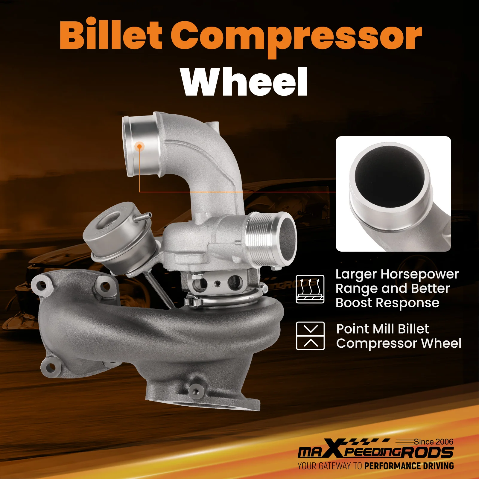 Billet Turbo for Ford Escape Fusion SE Lincoln MKC MKZ 2.0L 2017-20 Edge 15-18