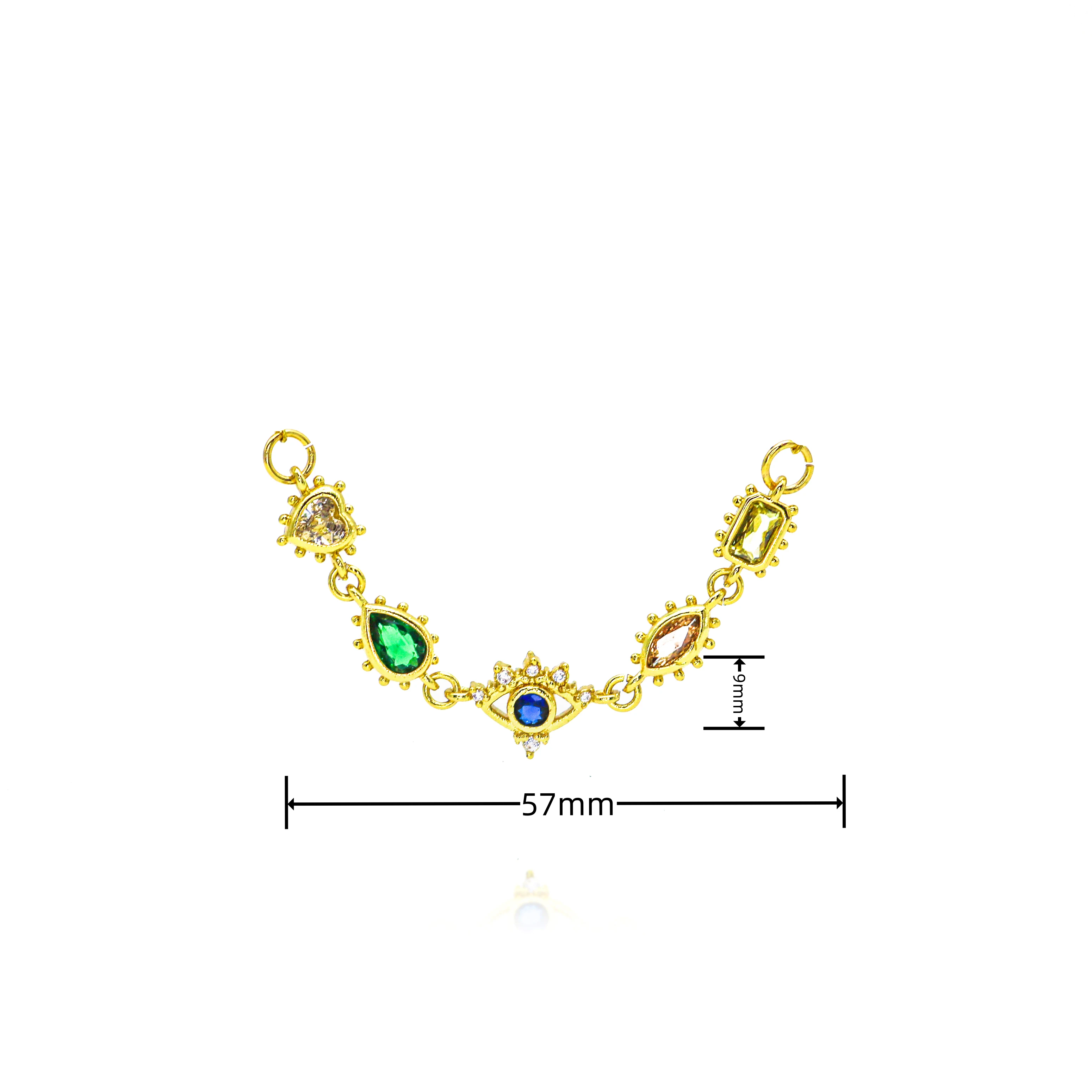 Ciondoli malocchio color oro per collana, braccialetto, orecchino, catena clavicola, connettore pendente blu occhio turco, accessorio gioielli fai da te