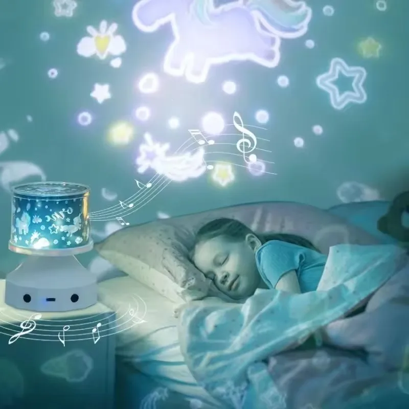 Proyector de 23 películas, luz de ambiente con altavoz BT, lámpara de proyección de cielo estrellado, luz nocturna de ambiente para decoración de la habitación del hogar, regalos para niños