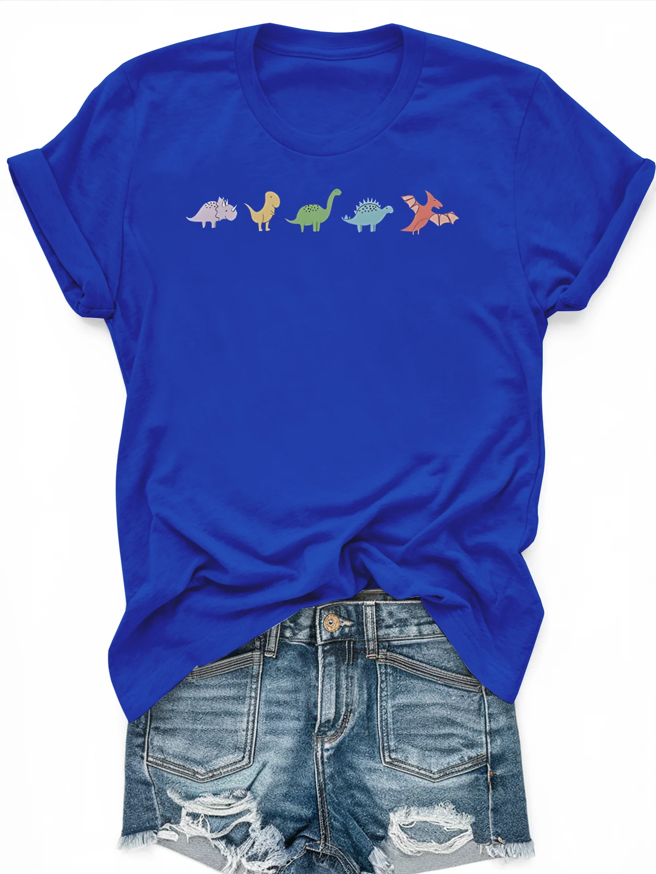 เสื้อยืดแขนสั้นพิมพ์ลายพลัสไซส์ผู้หญิง หลวมและลำลอง นุ่ม สบายและระบายอากาศได้ กีฬากลางแจ้ง