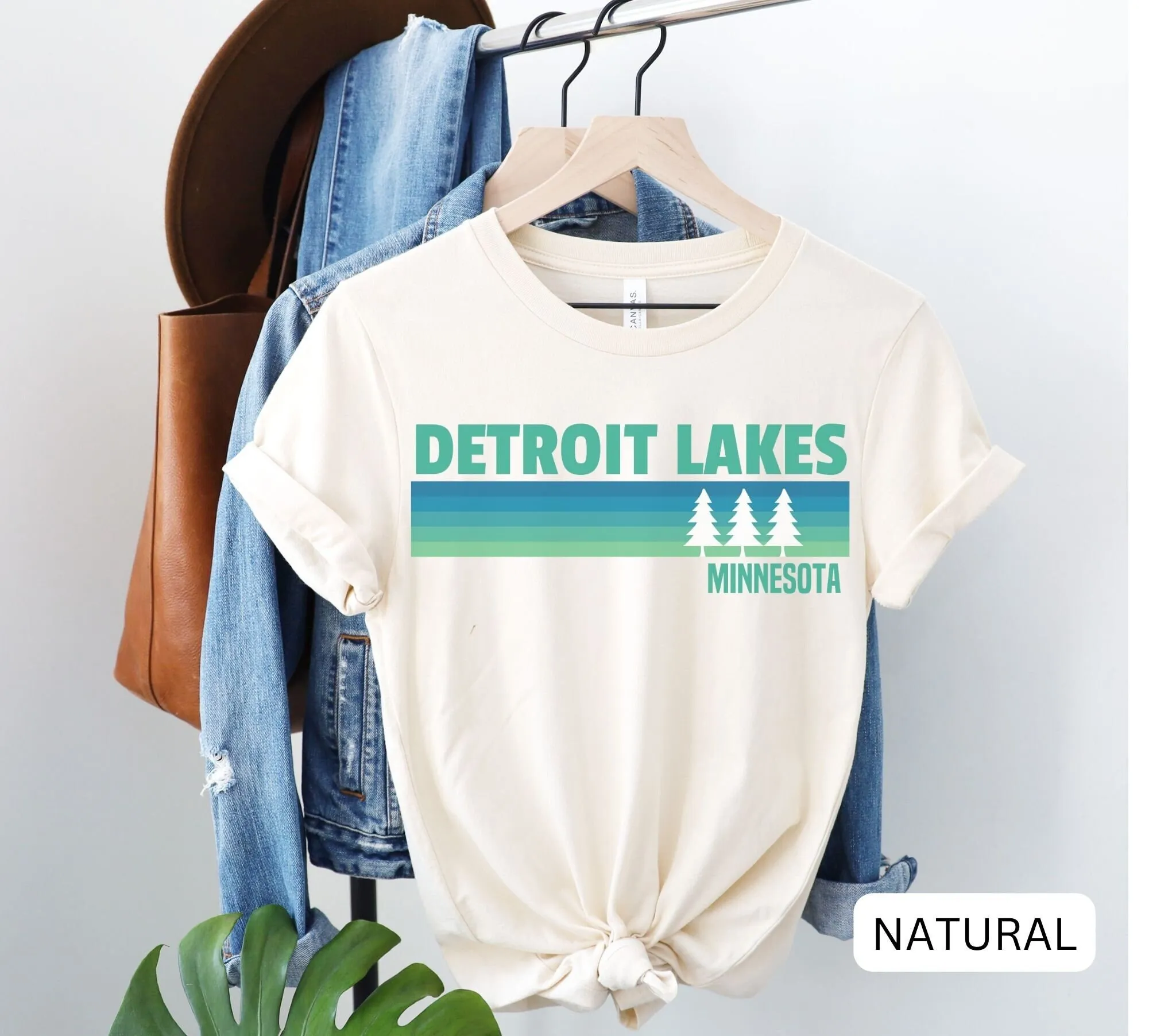 Detroit Lakes T Shirt Minnesota Travel Mountain Hiking Vacation Lake