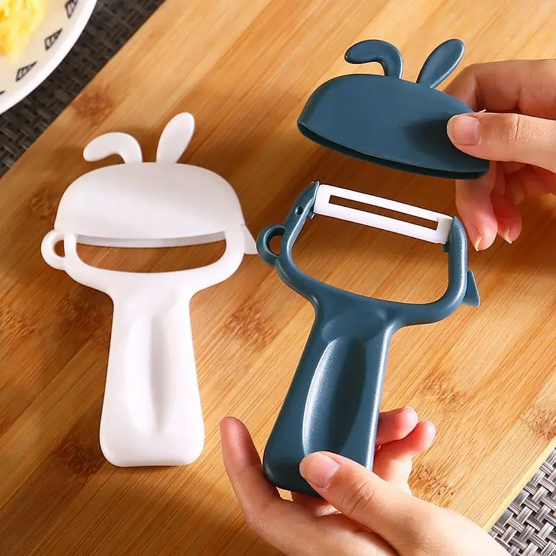 Cute Rabbit Ears Peeler Knife Potato Apple Cucumber Pear Carrot Fruits Vegetable Cutter Kitchen Supplies Home Gadget Accessories