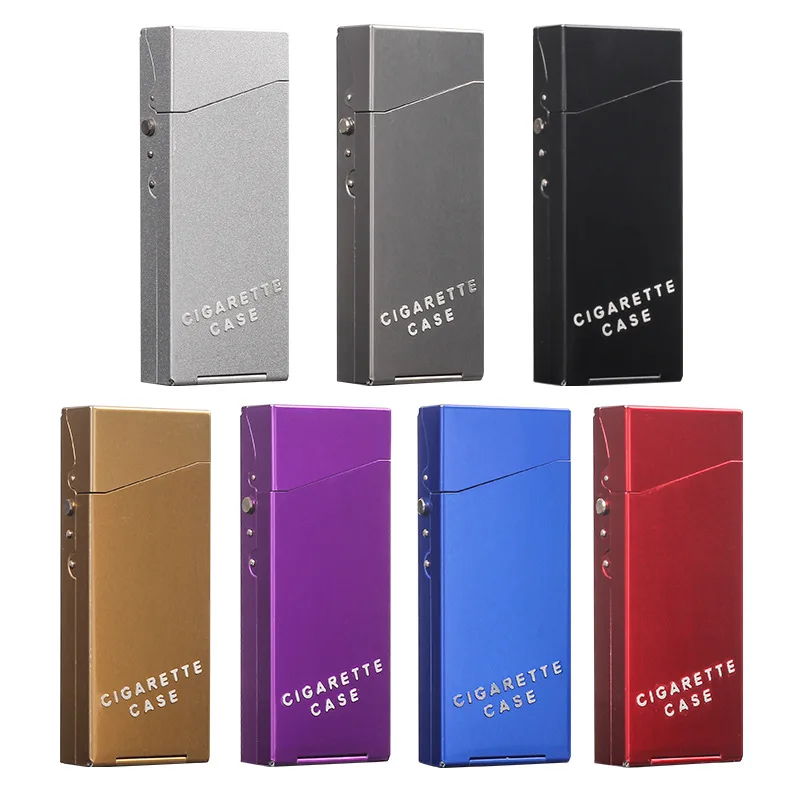 Cigarette Box 20 pieces of Aluminum Alloy Thin Cigarette Box Moisture Proof and Pressure Proof Creative Cigarette Case