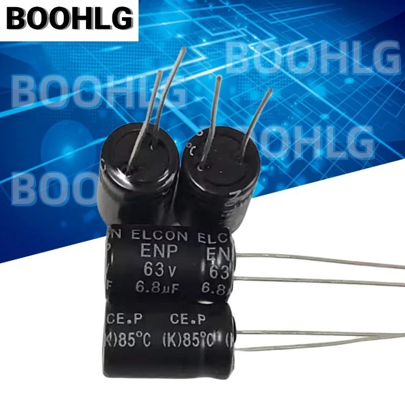 10PCS original 63V 6.8uf high and medium frequency crossover stepless electrolytic capacitor 63v 6.3uf 10X16mm