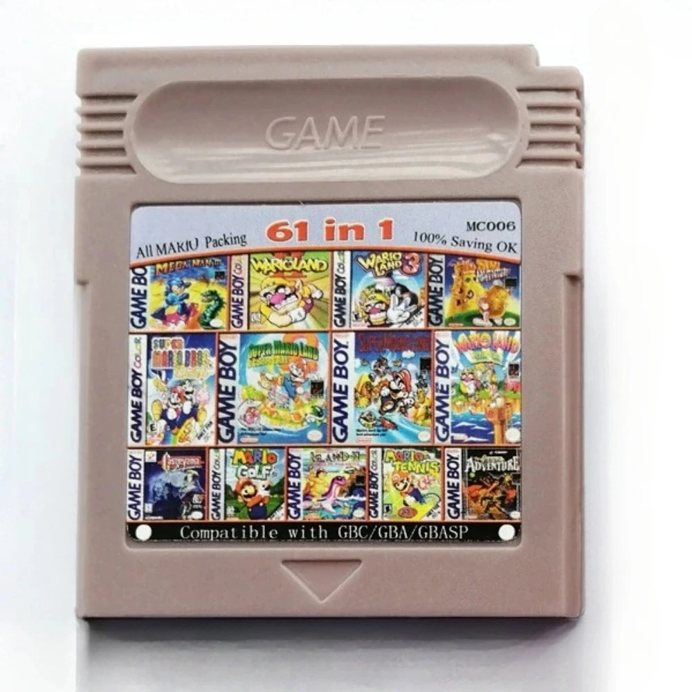 GBC Spiel-Kombi Pokémon-Serie 61in1 108in1 Videospiel-Kassette, Englische Version für GBC/GBA/SP/GBM