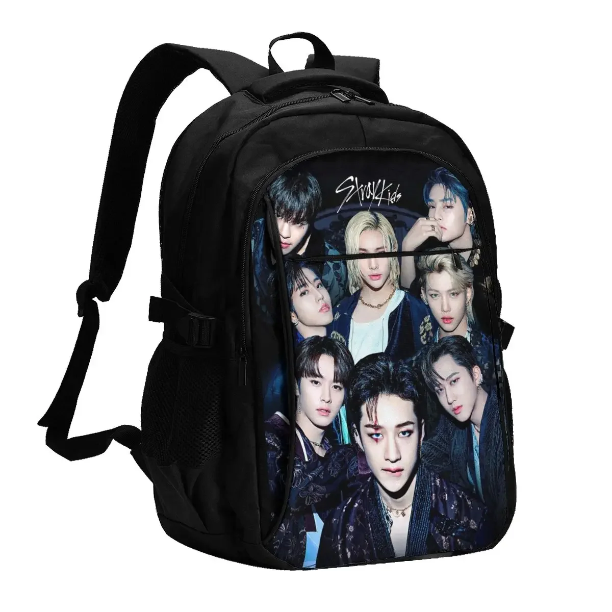 

Stray Kpop Singer Star Travel Laptop Backpack, Business Water Resistant Laptop Backpack with USB Charging Port, College Bag