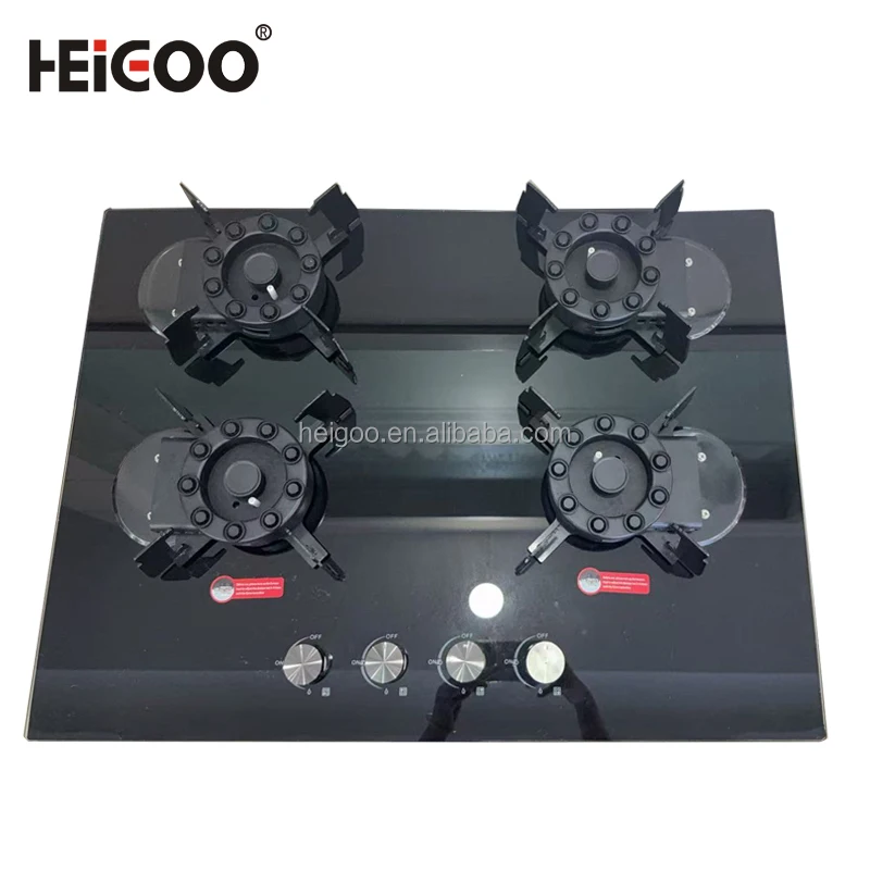 China Home Kitchen Appliance Built-in and Countertop Cooktops 4 Foldable Flip Gas Stove Burners LPG and NG Gas Hob Cooking Stove