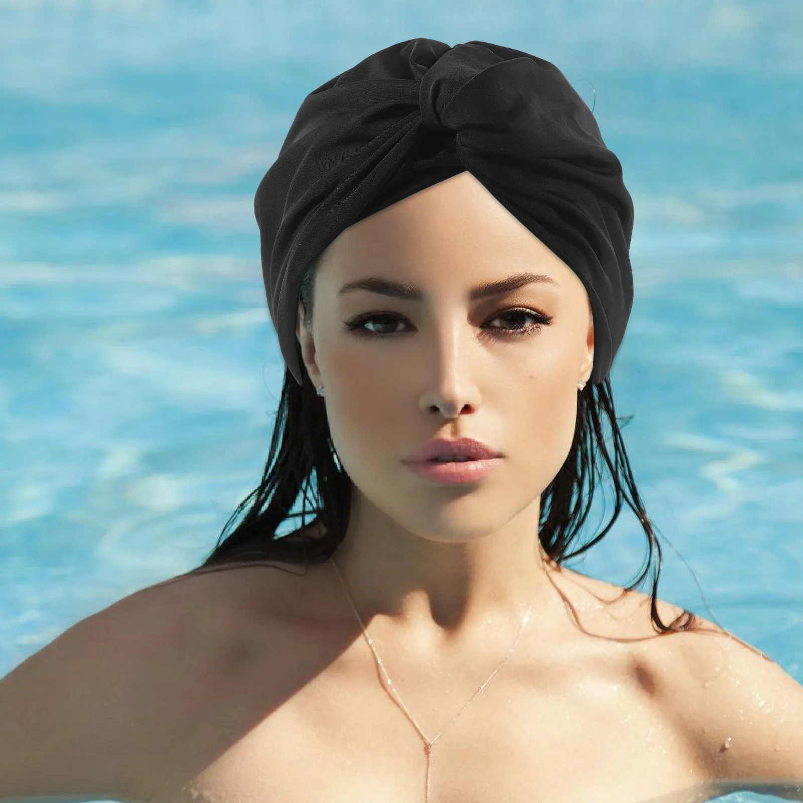 

Эластичная шапочка для плавания для женщин, взрослая, из прочного материала чинлон, легкая, гибкая, защищающая волосы, летняя шапочка для плавания для женщин