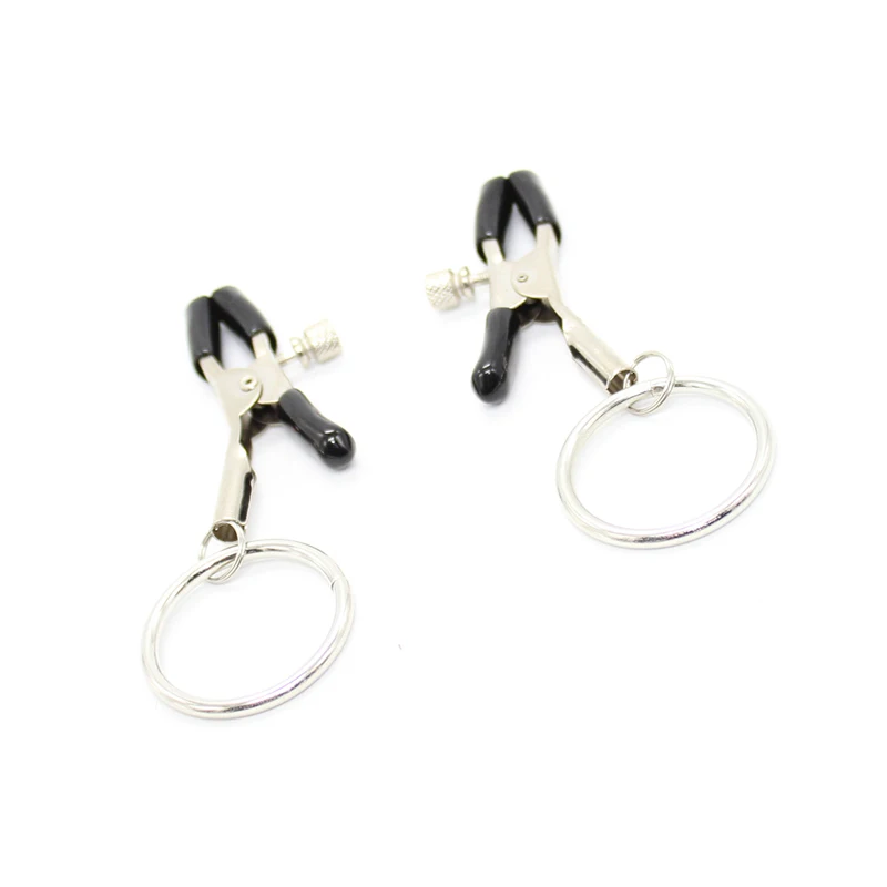 1 Pair Bdsm Nipple Clamps Metal Hoop Nipple Clamp Adult Sex Toys For Woman Sex Bdsm Toys Fetish Slave Erotic Games Sex Shop