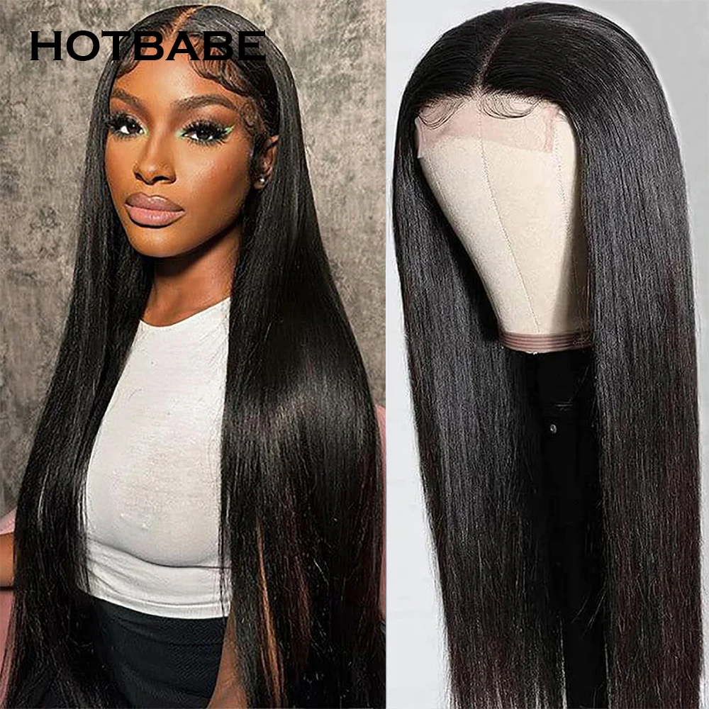 180 Density Glueless 4x4x1 T Part Lace Front Wig Straight Lace Wigs For Women Preplucked Brazilian Cheap Wigs On Sale Clearance