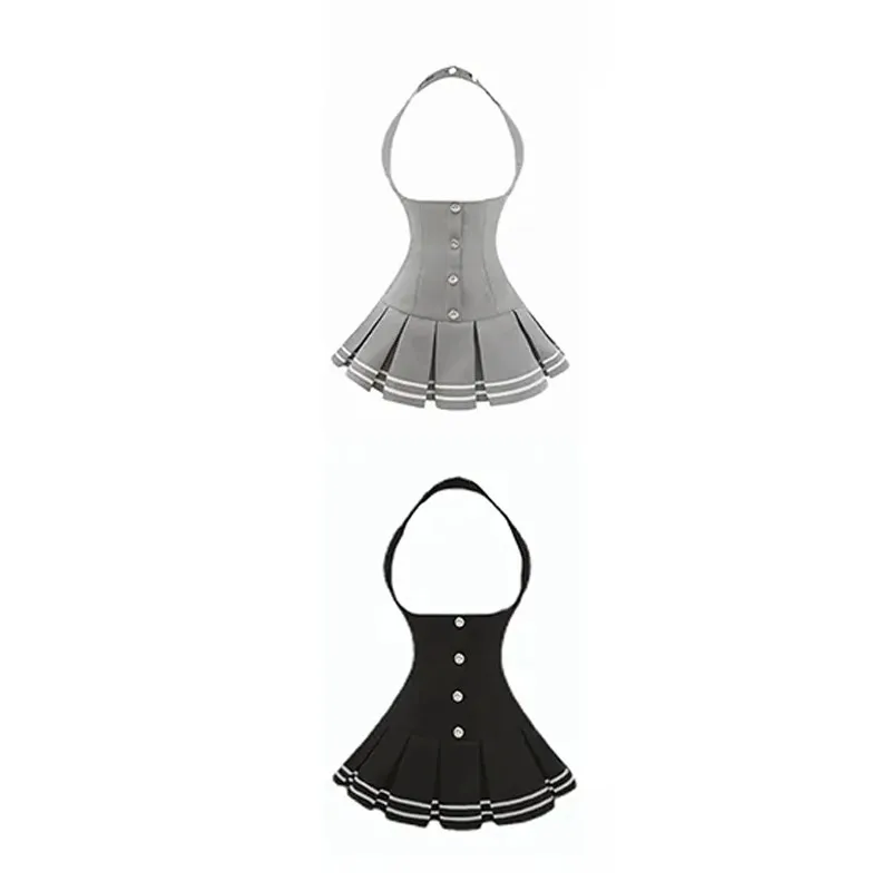 Japanese Sweet Preppy Style Skirt Set Women Kawaii Slim Shirt Tops + Y2k High Waist Mini Skirt Elegant Jk Uniform 2 Piece Set
