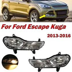 Car Accessories Headlights Halogen Bulb Fog Lamp For Ford Escape Kuga 2013 2014 2015 2016 Car Front Bumper Daytime Running Light