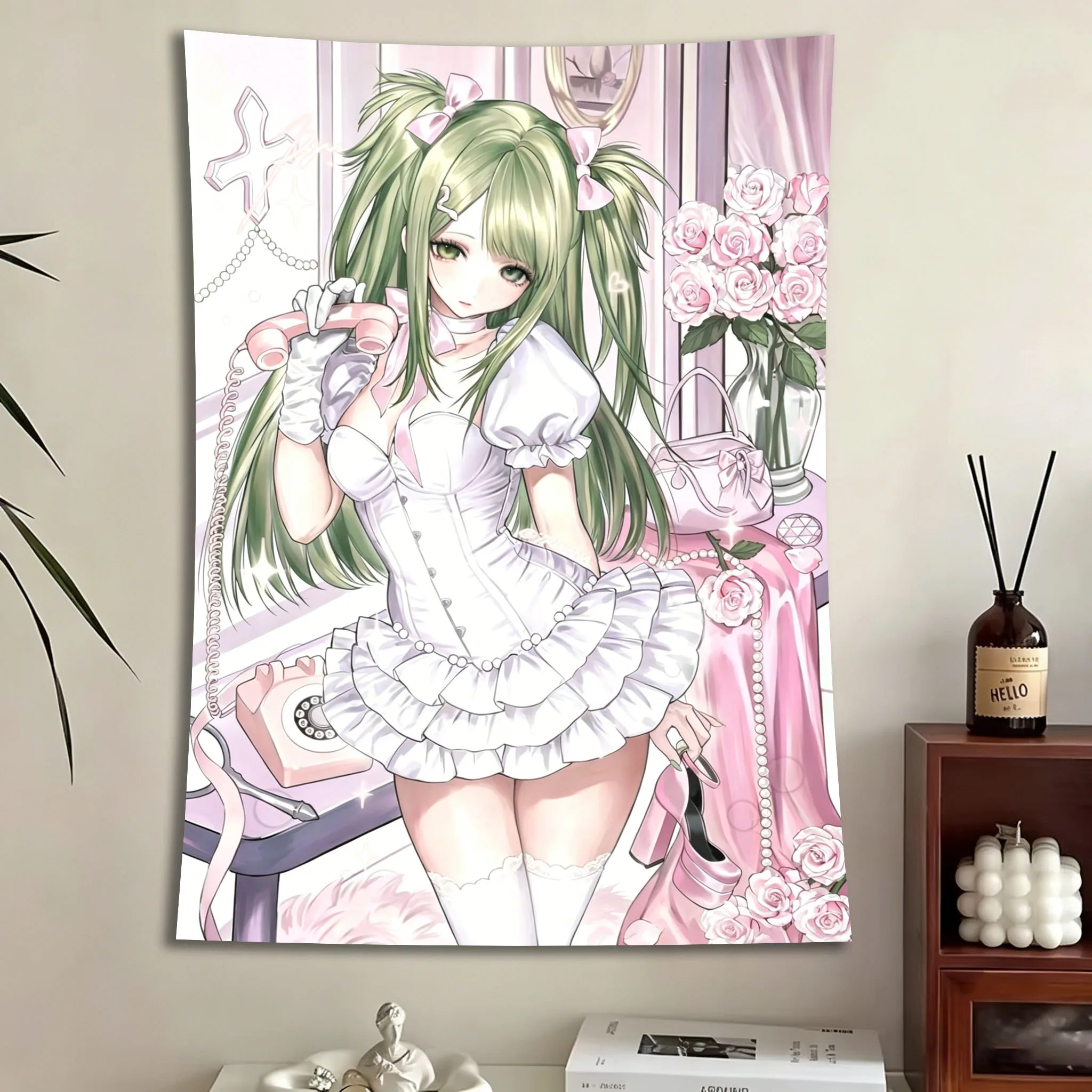 1pc K-Kamichama K-Karin Chu 1 Tapestries Kawaii Anime Girl Tapestry Room Dormitory Tapestry Wall Decoration Poster Tapestry