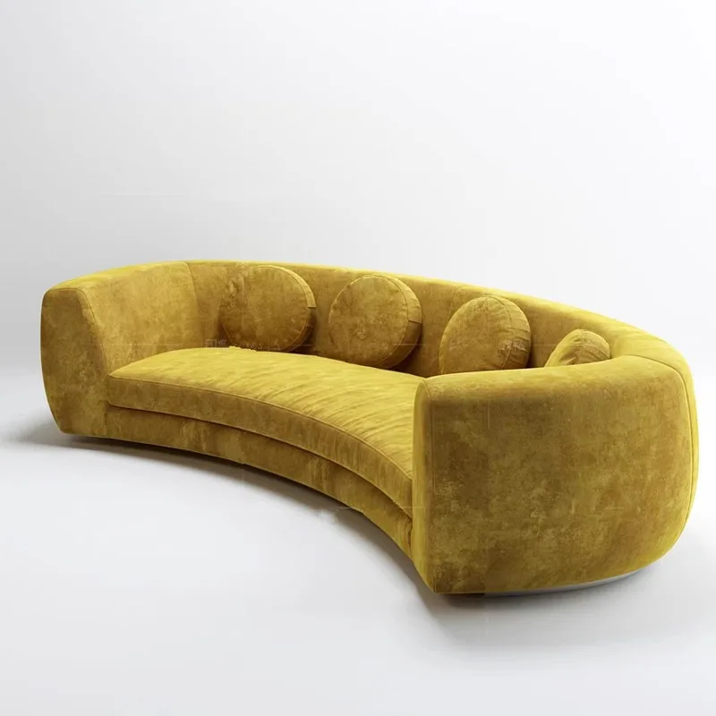 Leisure curved special-shaped sofa villa area model room studio clothing store sofa
