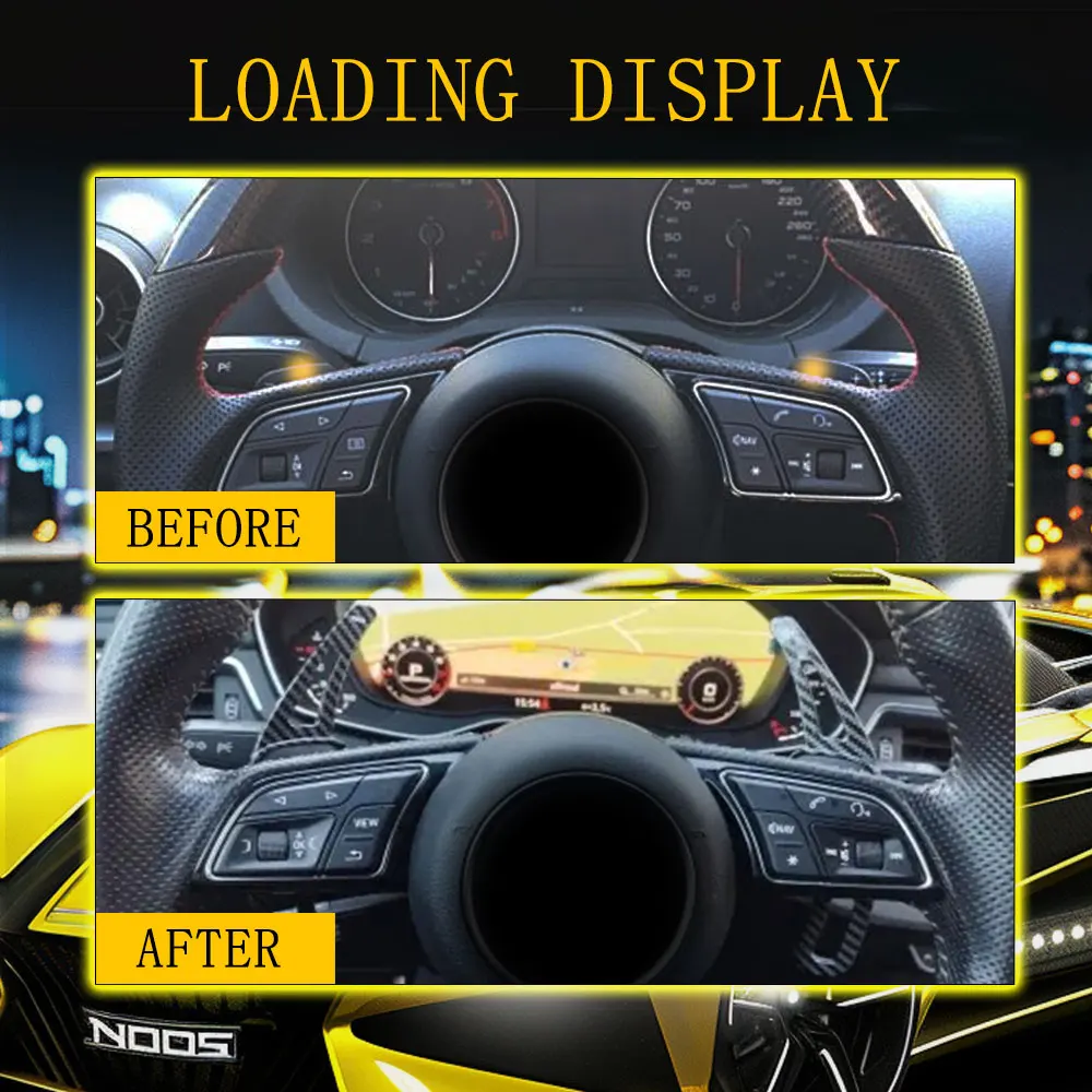 カーボンファイバーカーステアリングホイールシフト、パドルシフター、auti a3、s3、a5、a4l、a8、tt、s5、q2、q5、q7、ssq5用の延長シフター