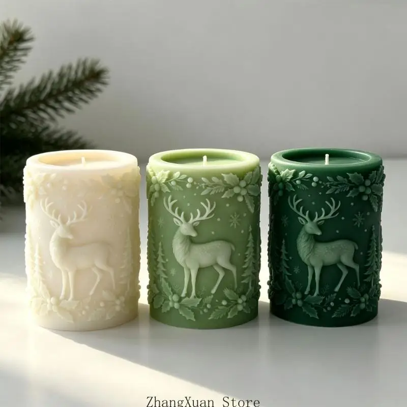 Weihnachts-Hirsch-Kerzenform für DIY-Winterpräsentation und Kerzenherstellung 3XUF – Detail 4