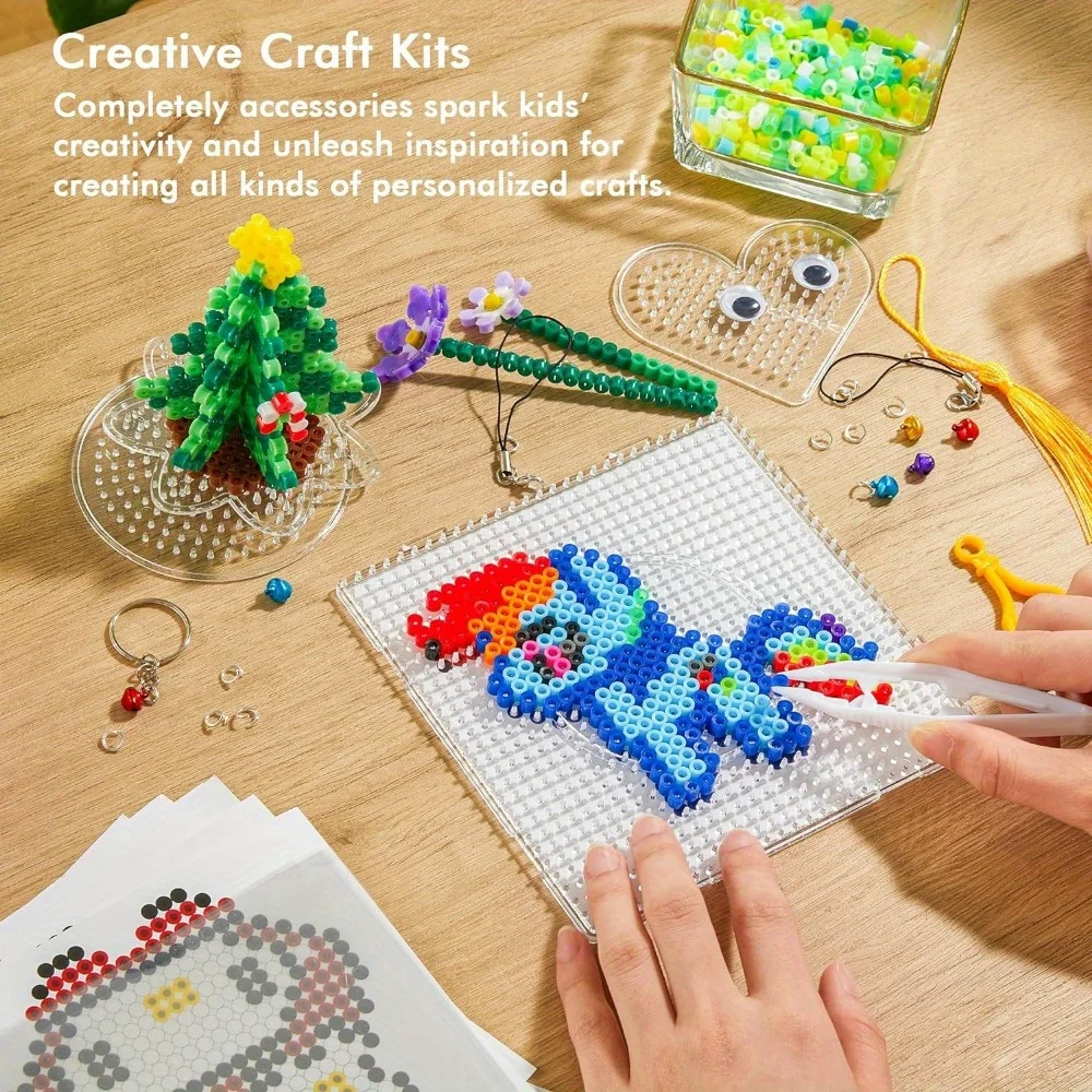 Cuentas de fusión multicolor para manualidades, abalorios de 5mm, 2000 piezas, juegos, bricolaje, creativo, rompecabezas Perler Hama