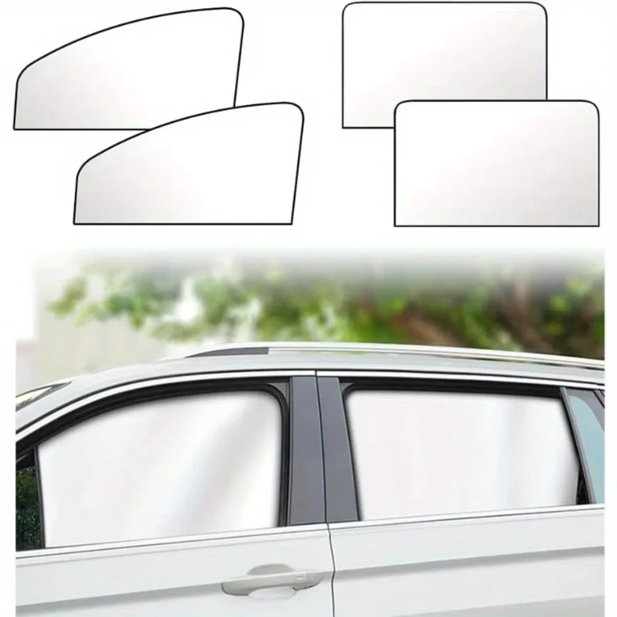 

Universal Magnetic Window Shades 2pcs Set for Cars Heat Reduction Privacy Protection Auto Sunshade Car Accessory