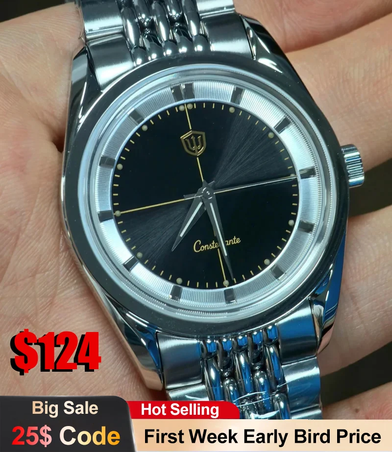 Zegarek Watchdives WD1954 New Arctic Classic Quartz VH31 z mechanizmem Sweep, szkłem szafirowym, męski, wodoszczelny do 100m, z podświetleniem.