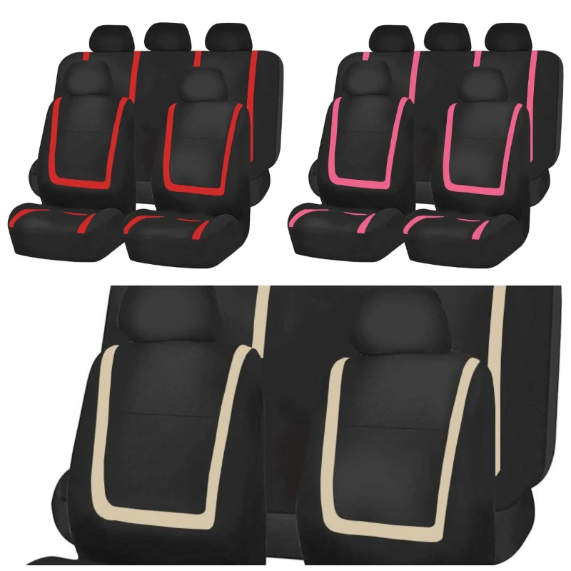 

Sports Universal Polyester Car Seat Cover Set Is Suitable For Most Car Lines Fashionable Car Accessories Seat Protectors