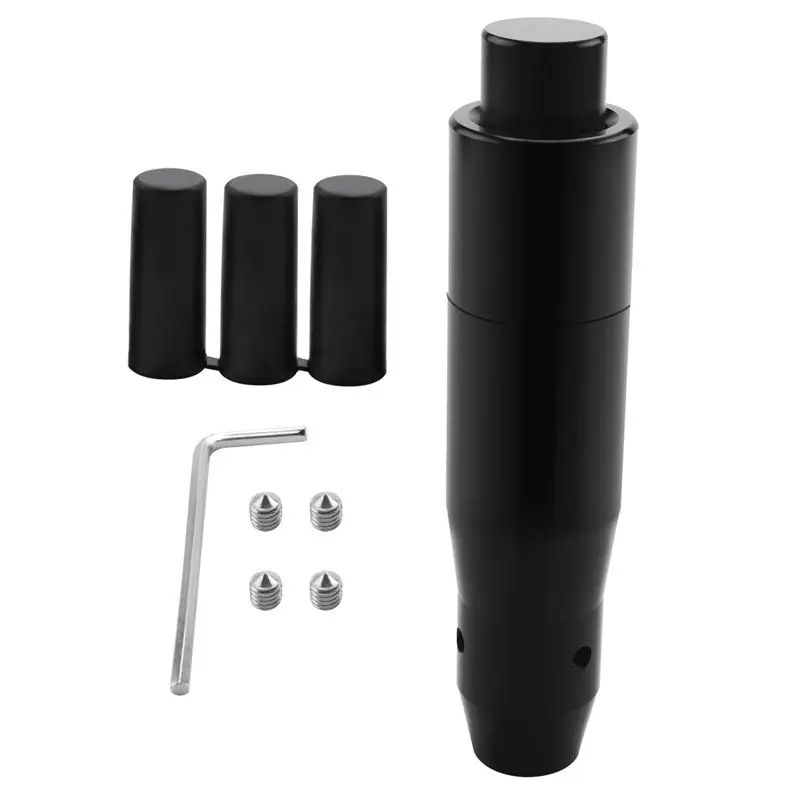 AU33-Car Auto Shift Knob With Push Button, Transmission Gear Stick Shifter Head For Most Automatic Vehicle (Black)