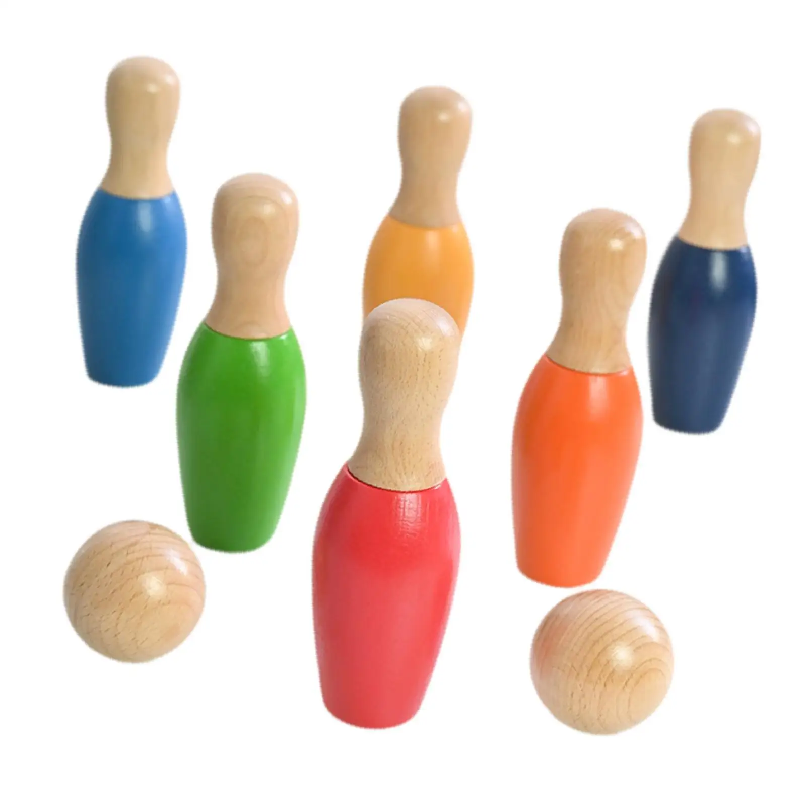 Wooden Bowling Game Props para crianças, Brinquedos para meninos e meninas, Presente De Chão De Aniversário