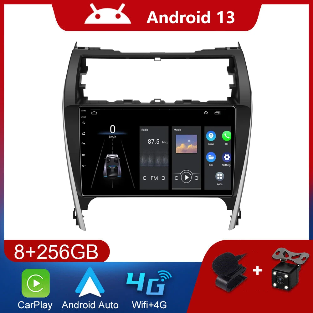 10.1"Inch Android 13 Car radio For TOYOTA Camry 2012 2013 2014 US Version multimedia Video Player GPS Stereo Navigation Carplay