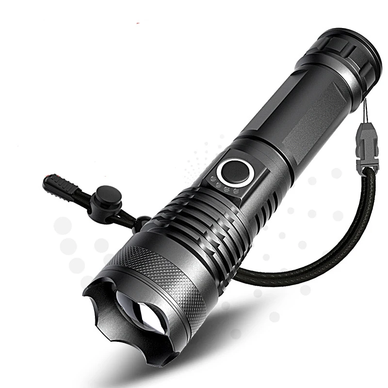 Outdoor lighting waterproof strong light P50 portable long-range emergency multifunctional LED rechargeable flashlight