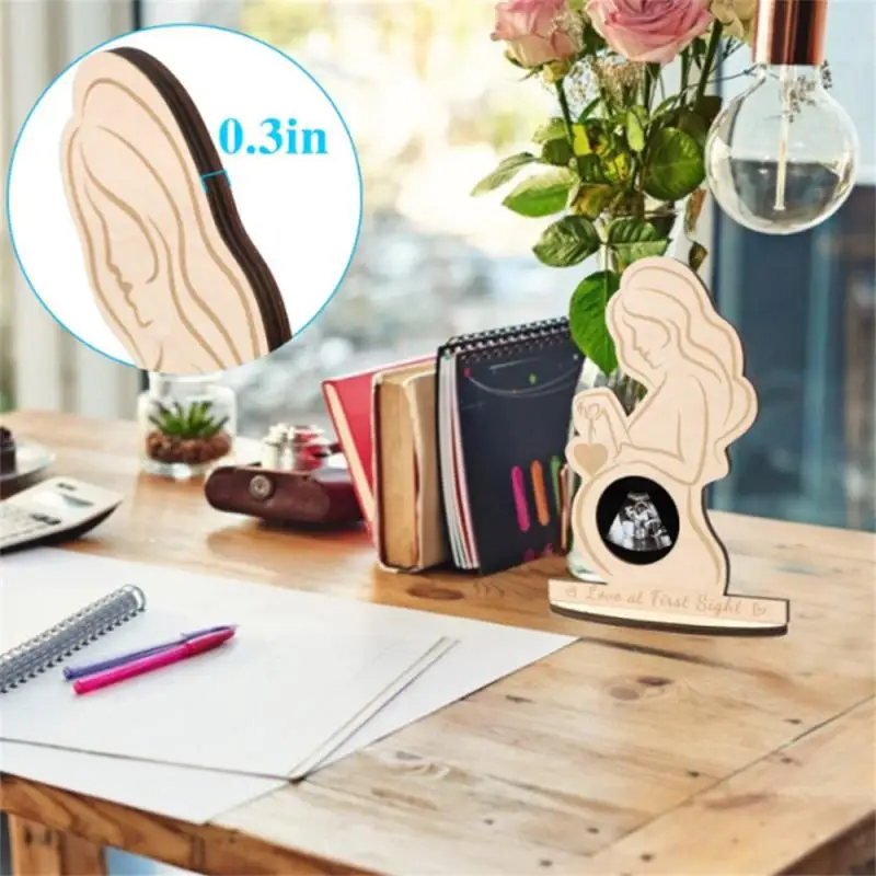 Home Furnishings Three-dimensional 3d Style Pregnant Mother Gifts Decorative Ornaments Ultrasonic Testing High Quality Wood Arts