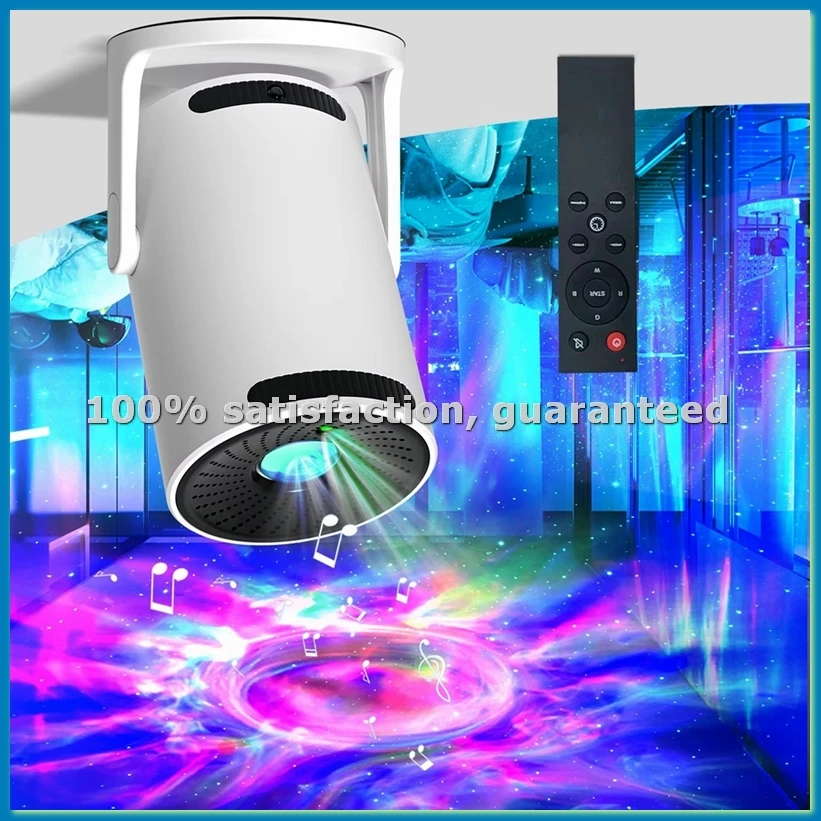 Kxm-006 Projector Light Planet Projection Lamp Night Light Black Holes Earth Moon Lighting Remote Bluetooth Speaker-ABHG