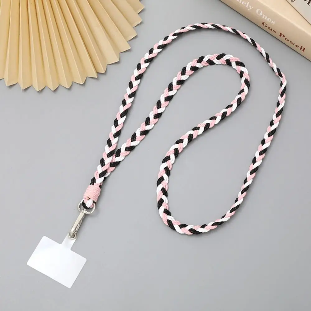 Anti-lost Braided Phone Lanyard Hand Woven Crossbody Woven Phone Strap Long Colorful Crossbody Hanging Rope