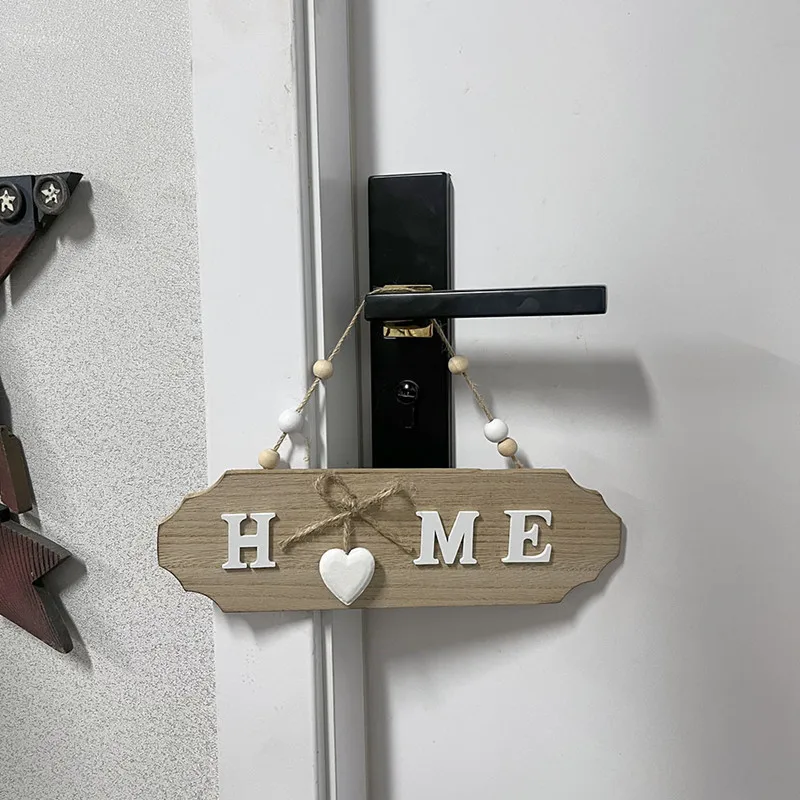 Bow Decorated Natural Wooden Welcome Home Plaque Suitable Farmhouse Front Door Entryway Indoor Wall Ornament Home Decoration
