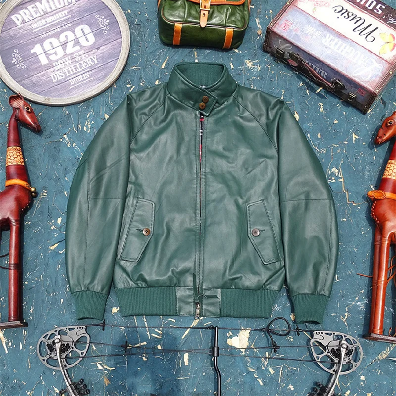 

Куртка Harrington G9 Newpelli из ультралегкой натуральной кожи ягненка, мужская, деловая, на молнии, цветная