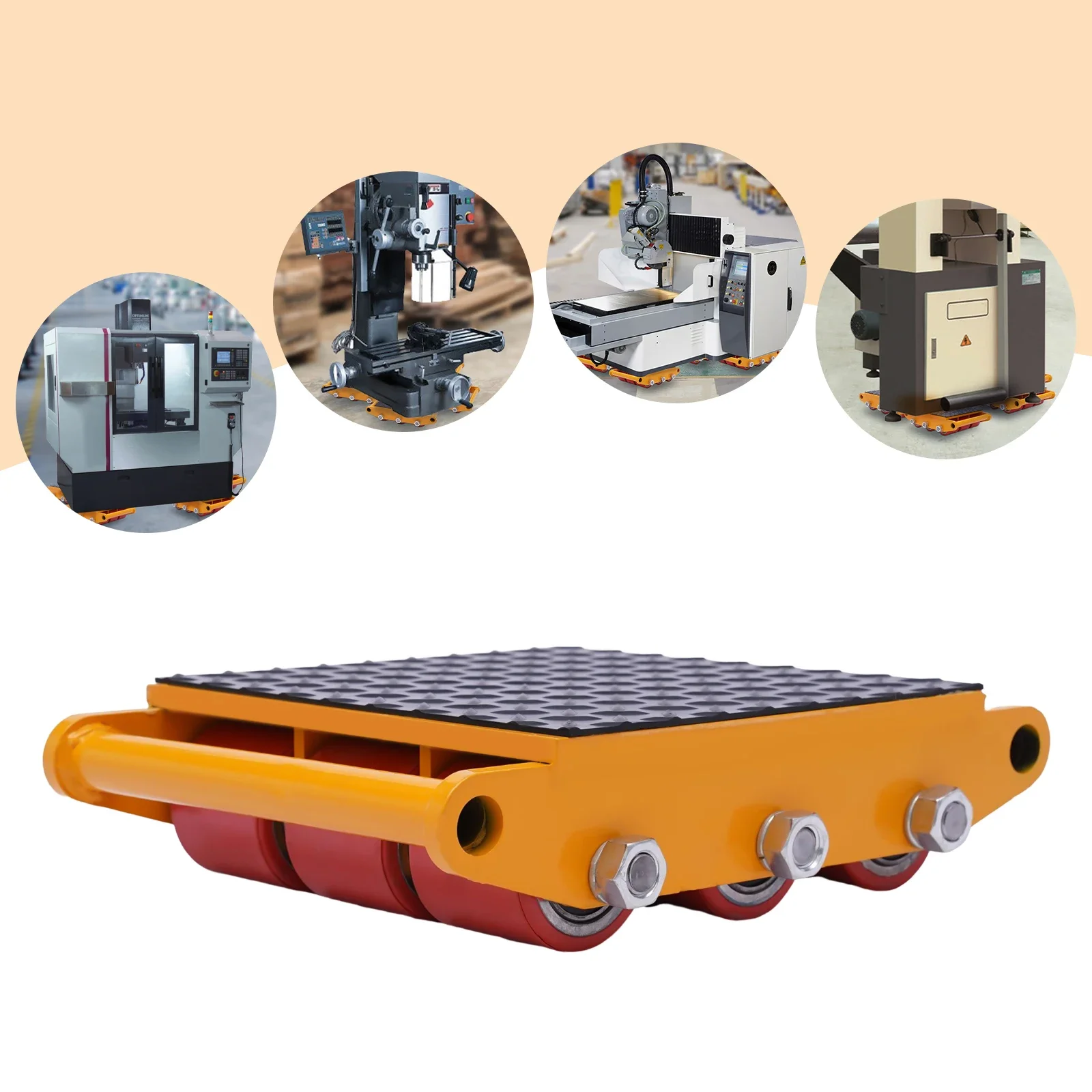 

Heavy Duty Mechanical Rolling Trolley, Pallet Truck, 33,069 lbs Loading Capacity, Equipped with PU Rollers and Anti-Slip
