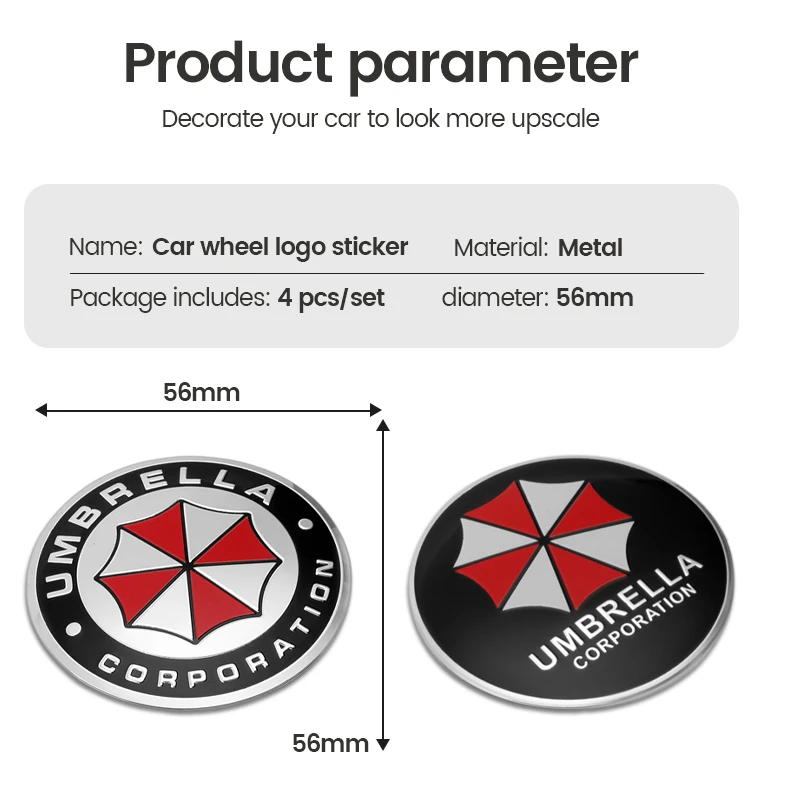 4pcs 56mm Car emblem Wheel hub Center Cap Badge covers sticker Decal Styling accessories for BMW KIA Audi A4 A5 A6 A7 A8 view 2