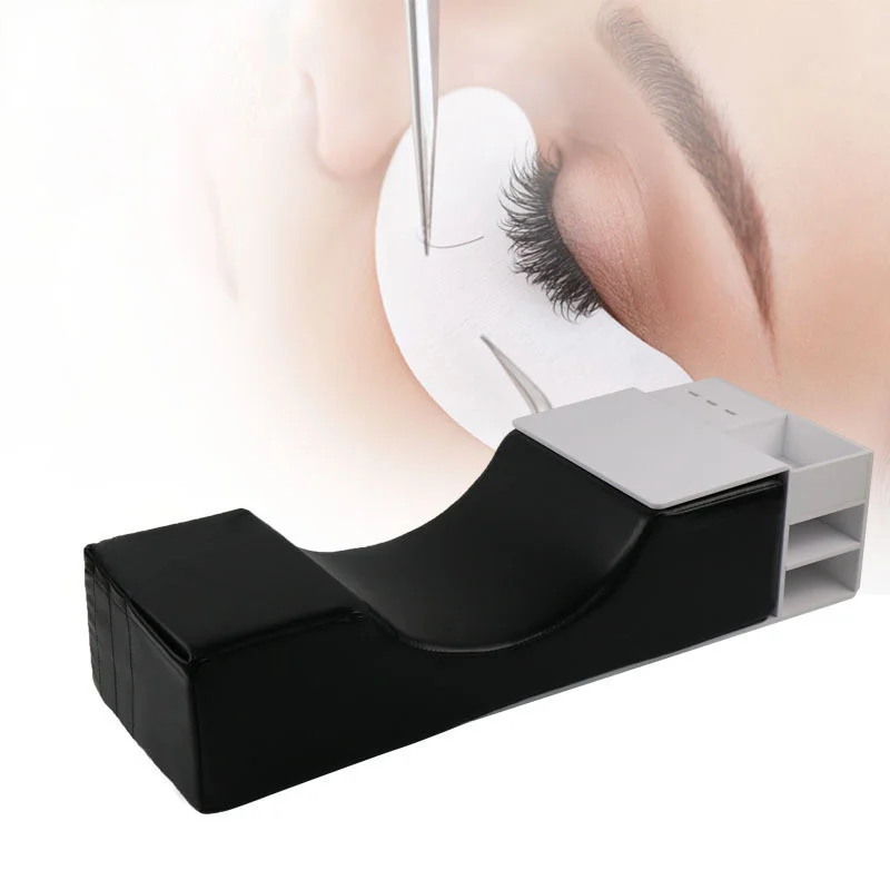 Profissional lash travesseiro pescoço apoio cílios travesseiro macio enxertia cílios memória espuma cílios extensão travesseiro maquiagem salão de beleza