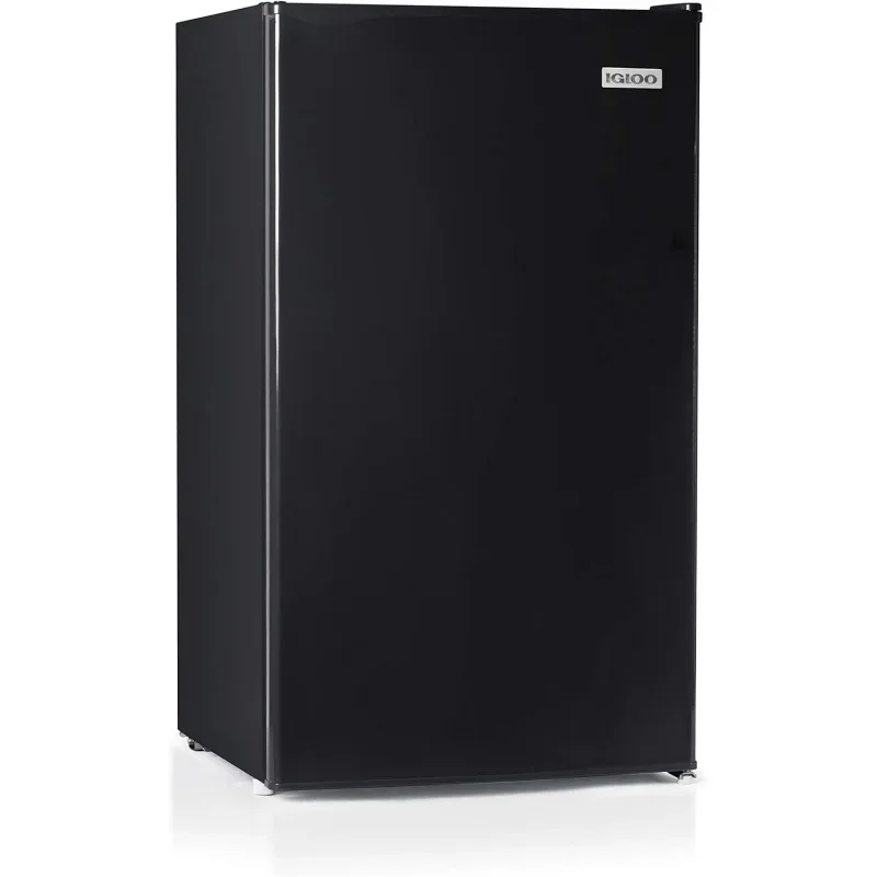 

QWIgloo 3.2 Cu.Ft. Single Door Compact Refrigerator with Freezer - Slide Out Glass Shelf,Perfect for Homes,Offices,Dorms -Black