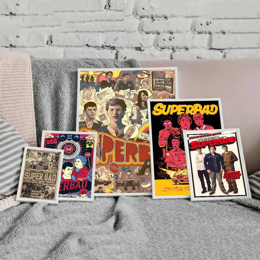Film Superbad Youth Whitepaper Poster Waterproof Paper Sticker Coffee House Bar Aesthetic Art Wall Painting