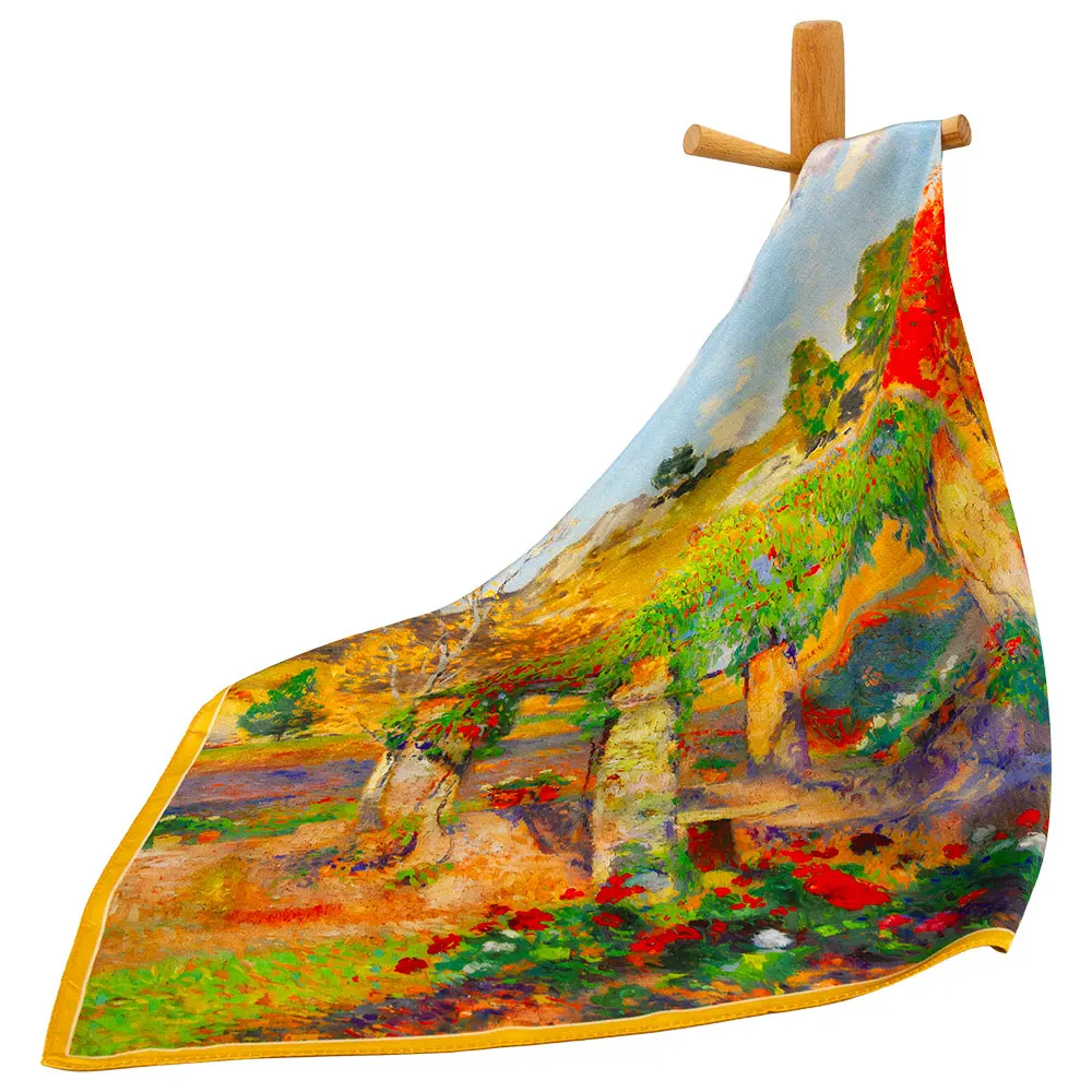 53 65 см 100% натуральный шелковый шарф, зимние шарфы для женщин, хит продаж, квадратный весенний носовой платок, мужской платок, подарок на лето