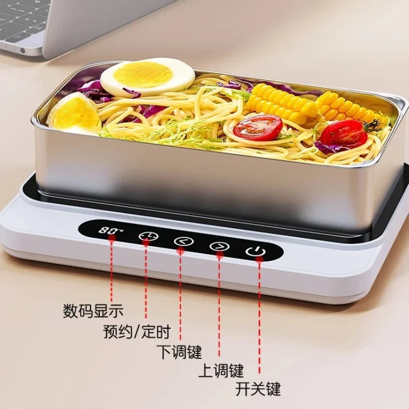 Almohadilla calefactora enchufada, fiambrera eléctrica, trabajadores de oficina sin inyección de agua, aislamiento térmico, artefacto de comida caliente