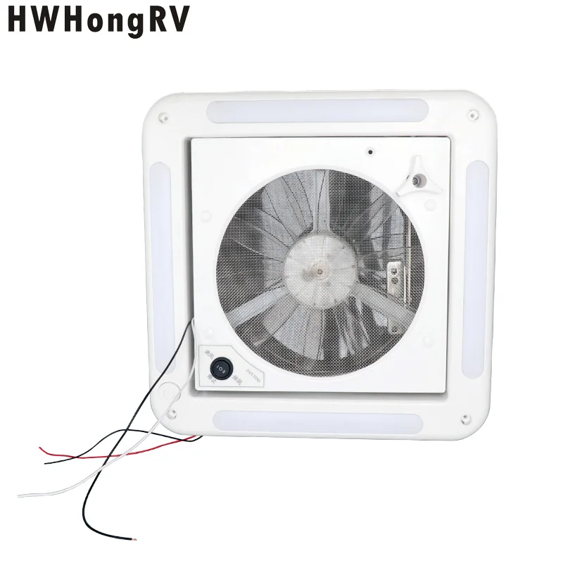 HWHongRV Rv سقف تنفيس مروحة مقطورة شاحنة التخييم البضائع تنفيس الهواء 12 فولت فولت 11 بوصة افتتاح تدفق الهواء مركبة ترفيهية