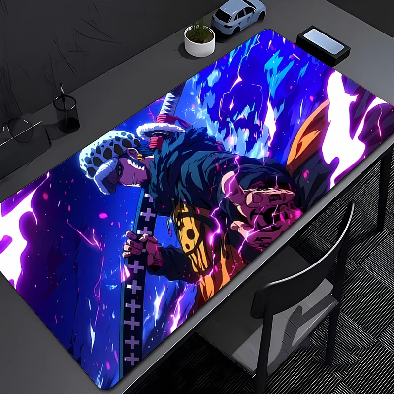 

ONE PIECE Trafalgar D Water Law Gaming Mouse Pad Accessories Office Gamer Desk Mat Non-Slip ground mat PC carpet Large Mousepad