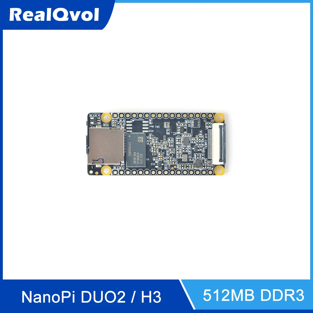 RealQvol FriendlyELEC NanoPi DUO2 Board 512M H3 Cortex-A7,WiFi/Bluetooth/USB OTG,UbuntuCore,light-weight IoT applications