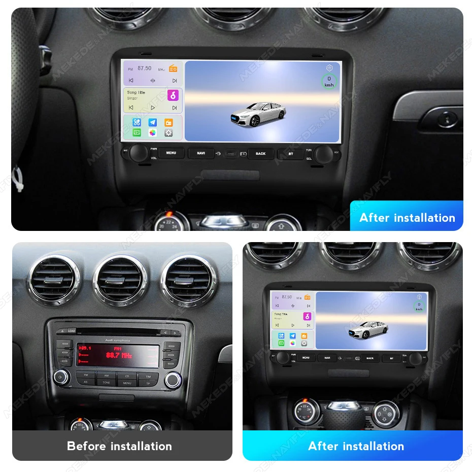 MEKEDE Android OS For Audi TT MK2 8J 2006 - 2014 10.26inch Car Radio Carplay 2 Din Central Multimedia Intelligent audio systems