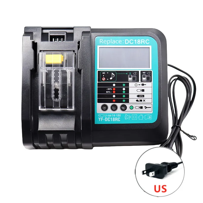 DC18RC Voor Makita 18V Boor Acculader 3A Li-Ion Oplader voor Makita 14.4V 18V LXT BL1815 BL1860 BL1430 BL1450