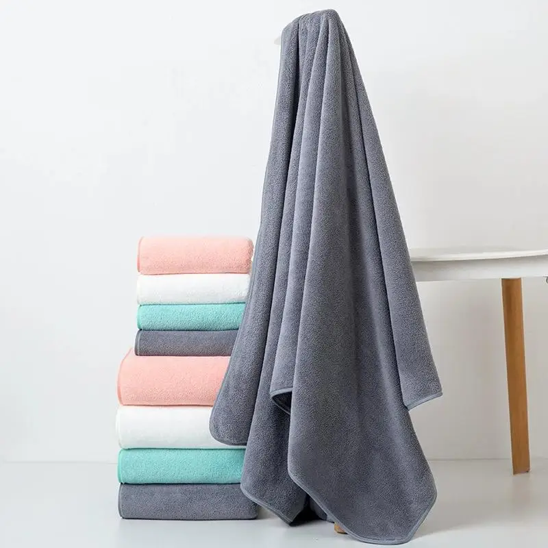Coral Fleece Bath Towel 70x140CM - Quick Drying Microfiber Coral Velvet Highly Absorbent Towel For Bath Fitness, Shower, Sports