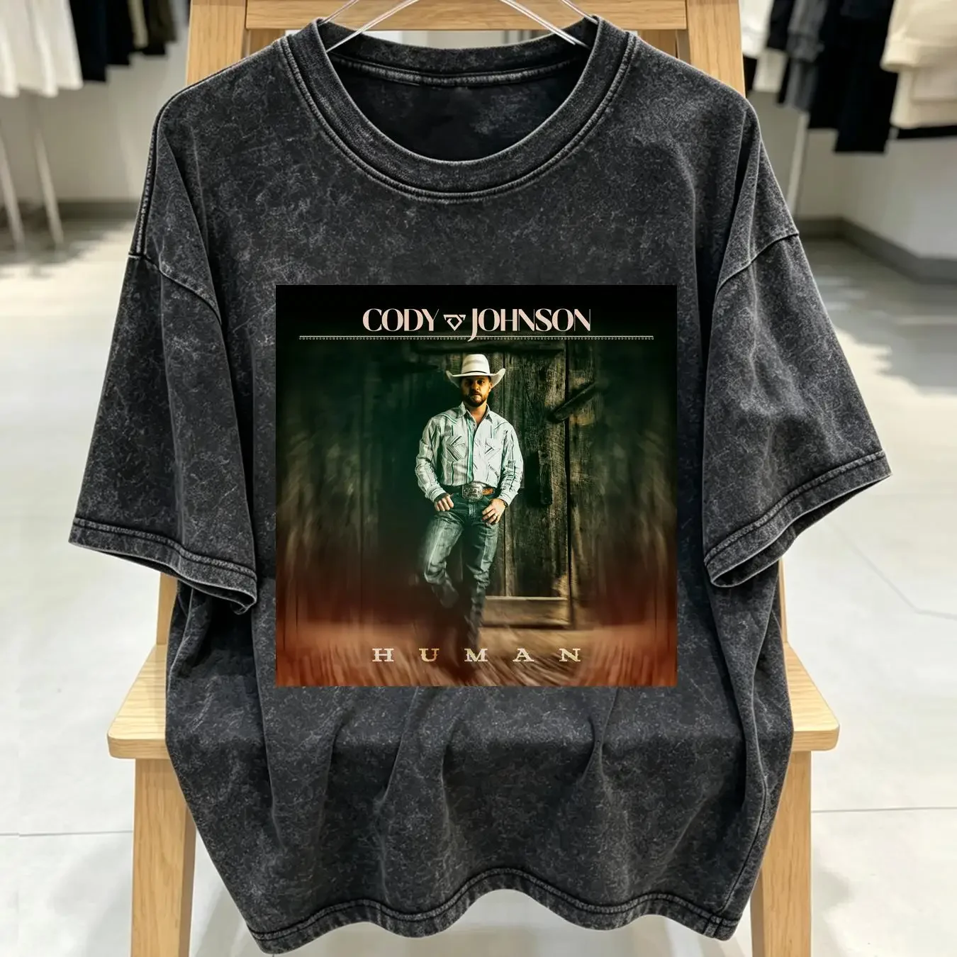 washed T Shirt Human The Double Album and A Cody Johnson Size S M L 234XL Gifl IK573 vintage Washed Breathable Stretched