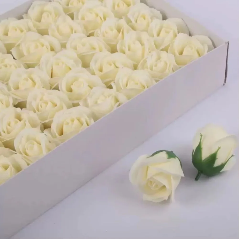 25Pcs Five Layer Rose Soap Rose Flower Wreath Making Handmade Gift Artificial Rose Flowers Realistic Floral DIY Flower Head